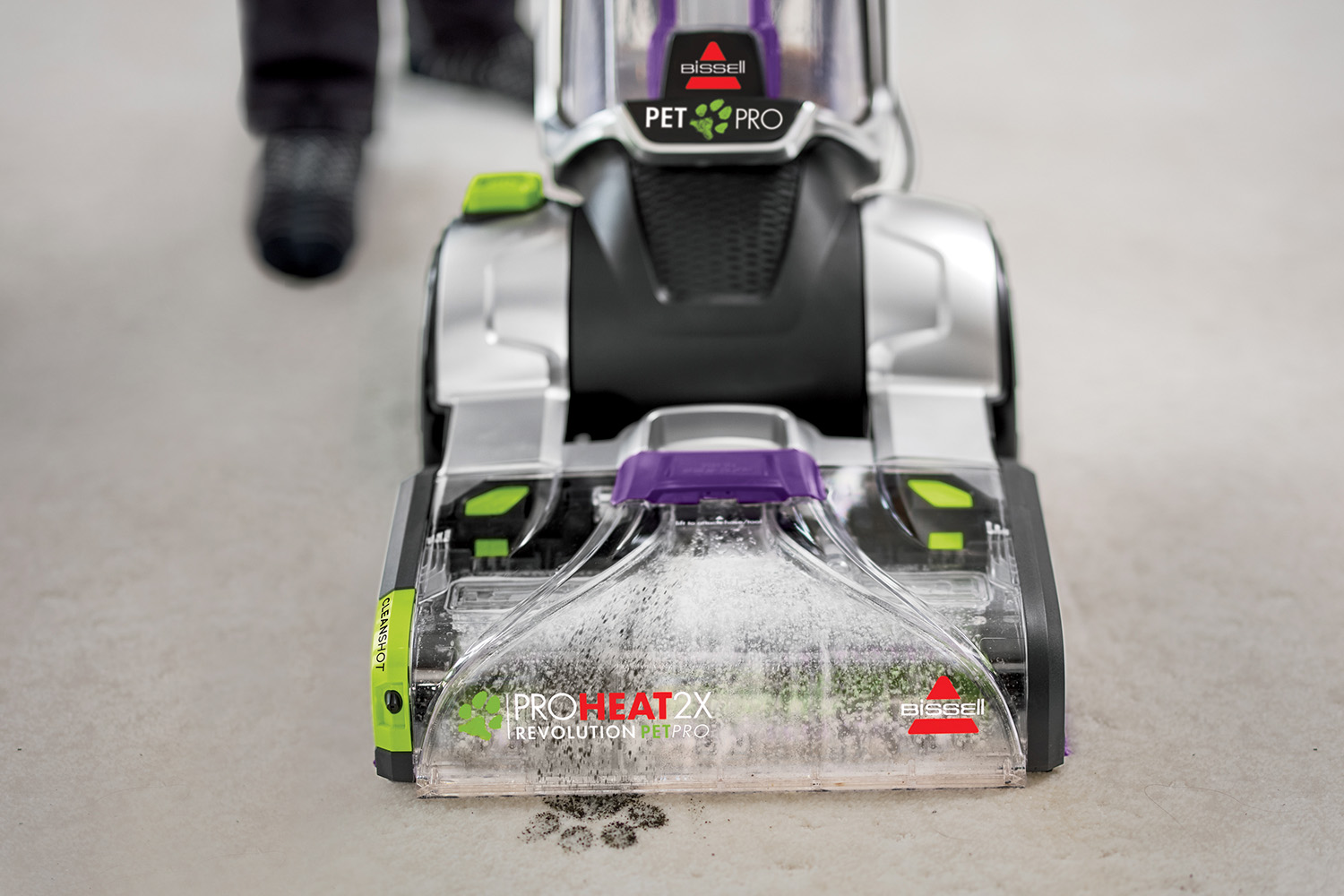 BISSELL ProHeat 2x Revolution cleaning muddy paw print