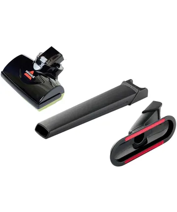 Motorized Brush, Crevice Tool, Dusting Brush.