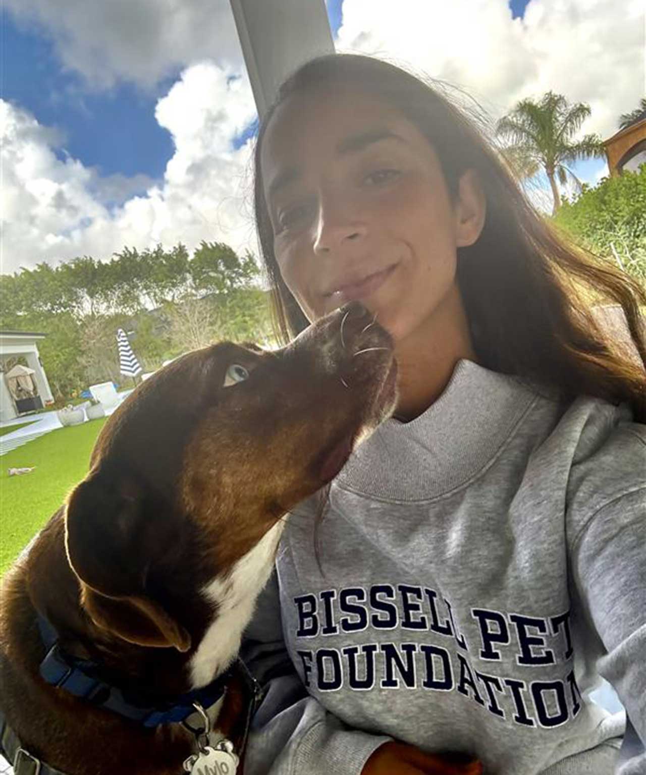 Aly Raisman with dog