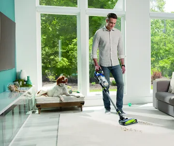 CleanView Pet Slim Cordless Stick Vac Vacuuming Area Rug