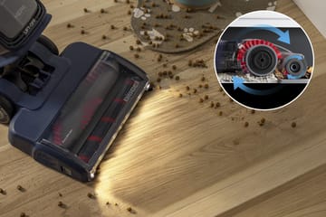 Two brush rolls, one complete clean