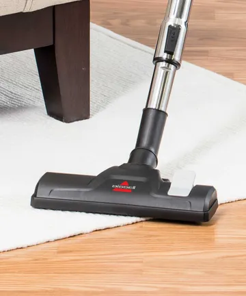 Nozzle of Zing Bagged Canister Vacuum with switch.