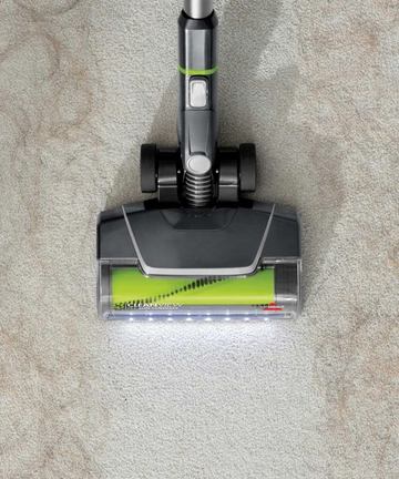 Headlight feature of foot of CleanView Pet Slim Cordless Stick Vac