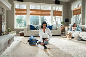 Little Green Pet Pro Portable Carpet Cleaner Deep Cleaning Stain on carpet.