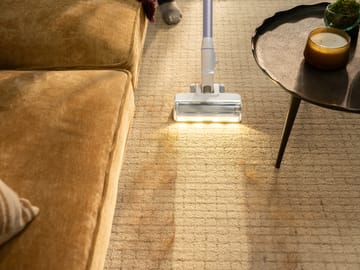 PowerClean vacuuming dirt from hard flooring