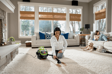 Little Green Pet Pro Portable Carpet Cleaner Deep Cleaning Stain on carpet.