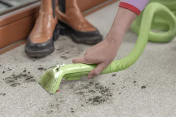 Cleaning with a Little Green Mini Cordless Machine