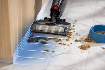 Cleans all the way to the edge