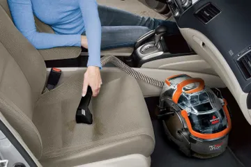 Using Pod of Lift-Off to clean car interior