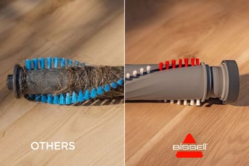 Fewer brush roll tangles