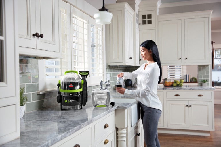 Filling Clean Water Tank with formula and water.