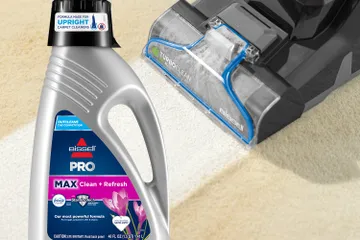 PRO MAX with Febreze Formula and deep cleaner cleaning carpet