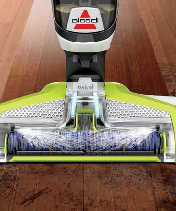 Brush Roll mopping and picking up debris from hard flooring