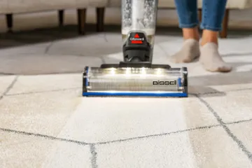 Using CrossWave to clean and refresh area rug