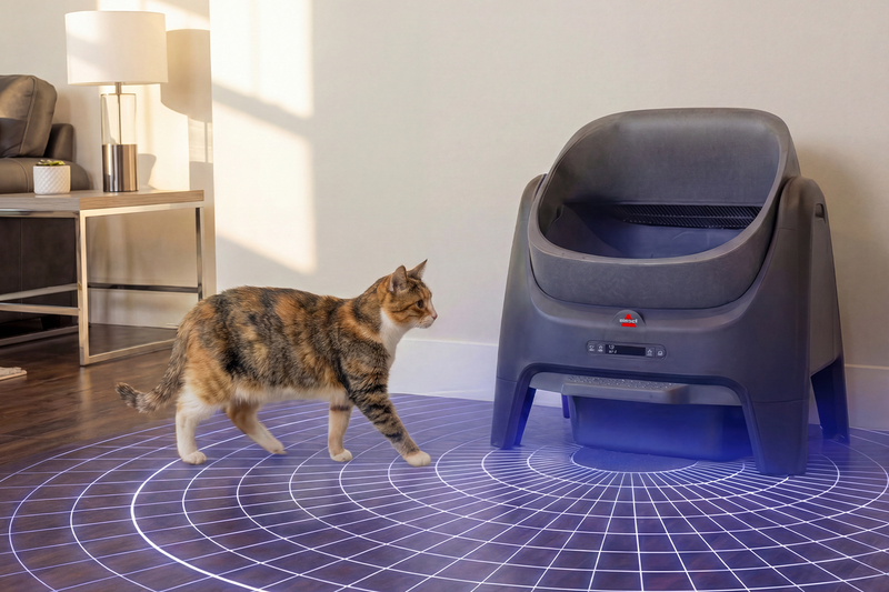 CleanWell radar detecting cat