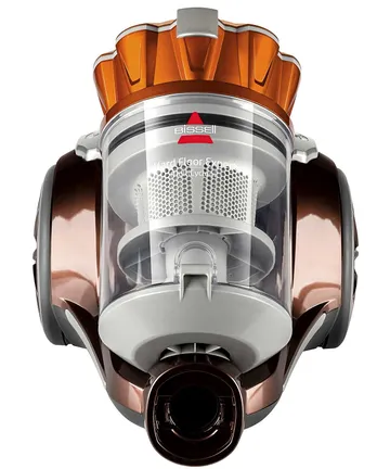 Body of Hard Floor Expert Canister Vacuum showing center dirt tank