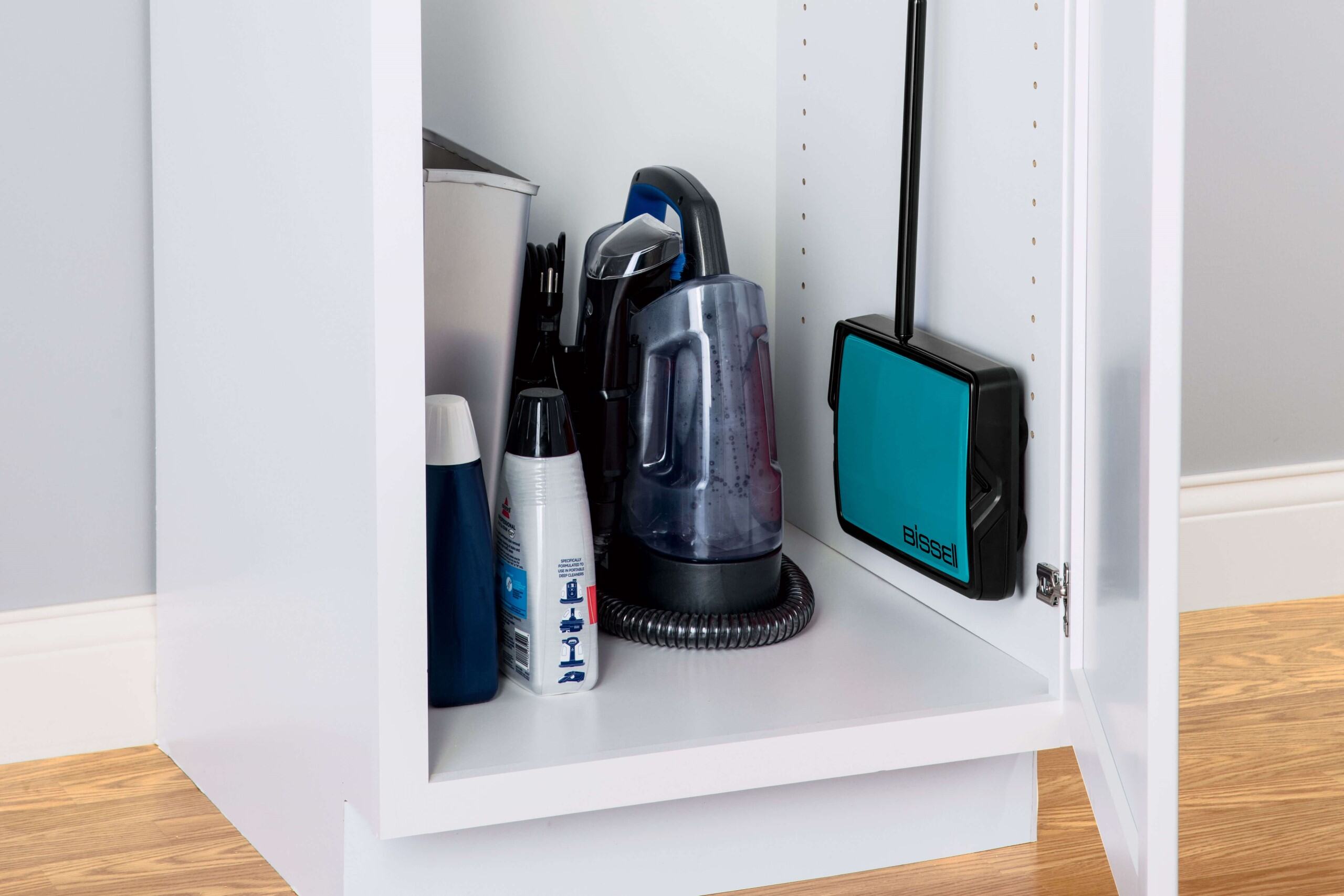 EasySweep Manual Sweeper being compactly stored