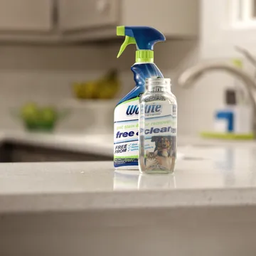 Woolite® Free & Clear Pet Stain & Odor Remover Pretreat on counter.